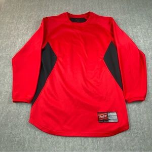 Rawlings Mens Fleece Lined Athletic Pullover Sweater ColorBlock Size M‎